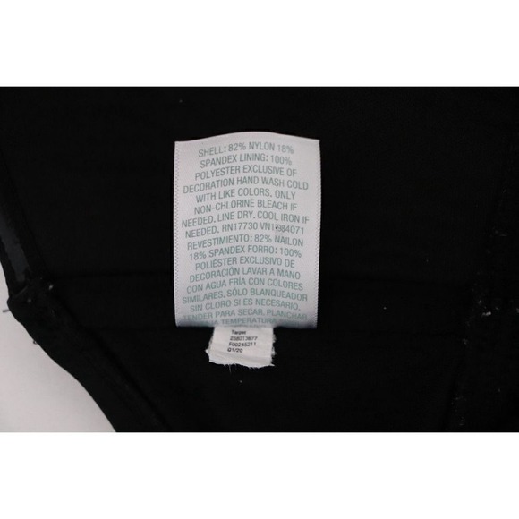 Kona Sol Black Crochet Ruffled 1pc Moderate Coverage Swimsuit MEDIUM Vacation - Picture 9 of 10